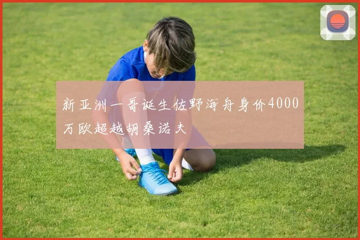 新亚洲一哥诞生佐野海舟身价4000万欧超越胡桑诺夫